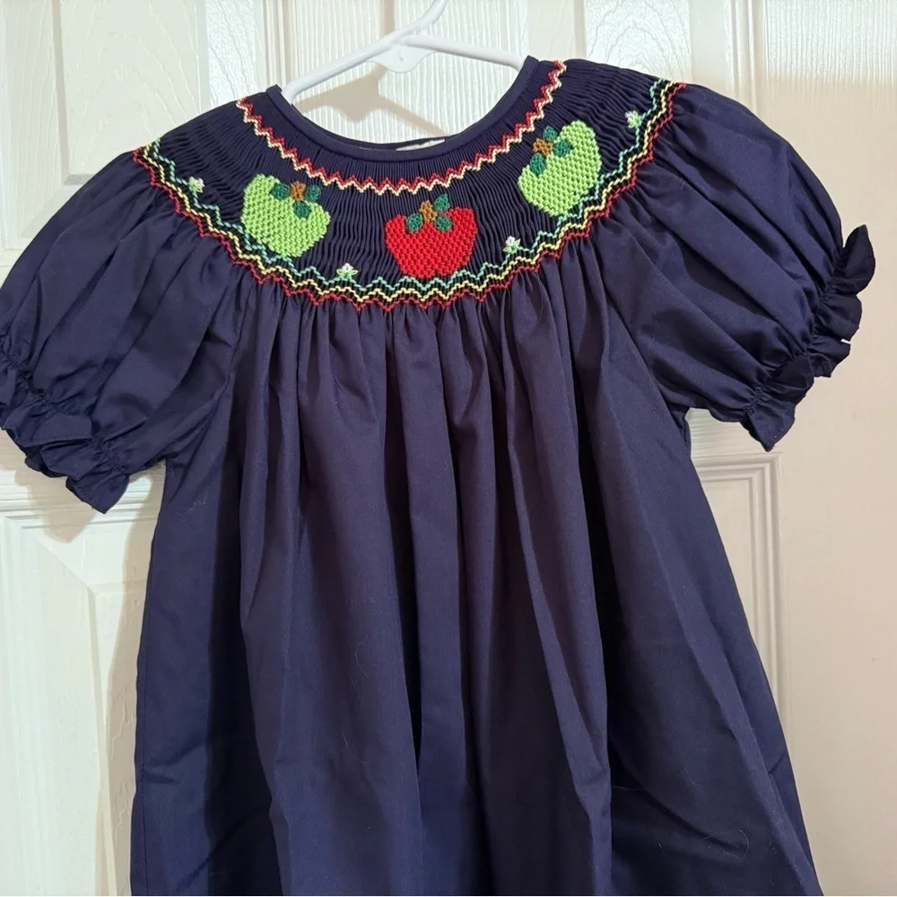 New Rosalina Collection Smocked Apple Bishop Dress